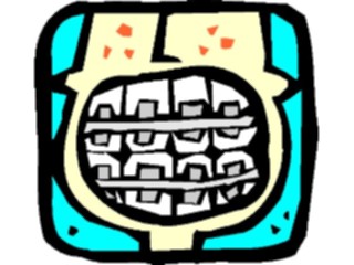 Sticker Custom Preview Image #067965 Health Medical Cartoons Brace Face