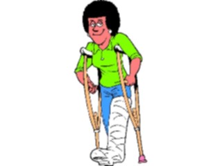 Sticker Custom Preview Image #067969 Health Medical Cartoons Broken Leg02