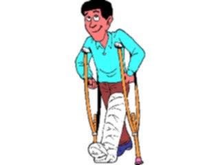 Sticker Custom Preview Image #067971 Health Medical Cartoons Broken Leg04