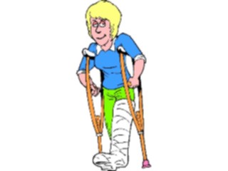 Sticker Custom Preview Image #067972 Health Medical Cartoons Broken Leg05