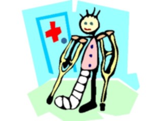 Sticker Custom Preview Image #067974 Health Medical Cartoons Broken Leg07