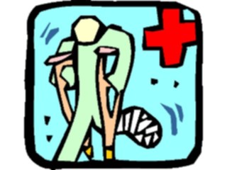 Sticker Custom Preview Image #067975 Health Medical Cartoons Broken Leg08