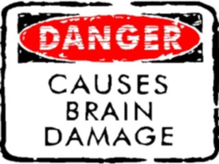 Sticker Custom Preview Image #067994 Health Medical Cartoons Causes Brain Damage