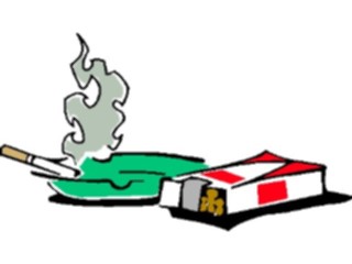 Sticker Custom Preview Image #068016 Health Medical Cartoons Cigarettes Ashtray