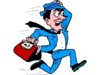 Sticker Custom Preview Image #068107 Health Medical Cartoons Doctor Running