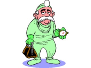 Sticker Custom Preview Image #068110 Health Medical Cartoons Doctor Tired