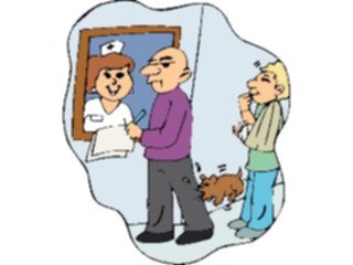 Sticker Custom Preview Image #068120 Health Medical Cartoons Dog Biting Man