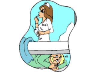 Sticker Custom Preview Image #068194 Health Medical Cartoons Hidingfrom Nurse