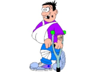 Sticker Custom Preview Image #068210 Health Medical Cartoons Injured Man1