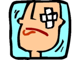 Sticker Custom Preview Image #068213 Health Medical Cartoons Injury Face