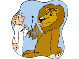 Sticker Custom Preview Image #068227 Health Medical Cartoons Lion Splinterin Paw