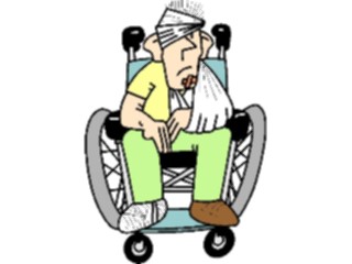 Sticker Custom Preview Image #068230 Health Medical Cartoons Manin Wheelchair