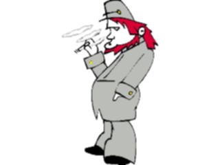 Sticker Custom Preview Image #068235 Health Medical Cartoons Man Smoking