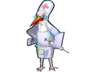 Sticker Custom Preview Image #068313 Health Medical Cartoons Nurse Bird1