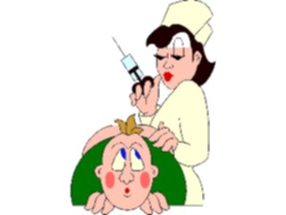 Sticker Custom Preview Image #068317 Health Medical Cartoons Nurse Givinga Shot1