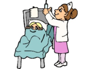 Sticker Custom Preview Image #068318 Health Medical Cartoons Nurse Givinga Shot2