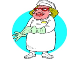 Sticker Custom Preview Image #068330 Health Medical Cartoons Nursewith Gloves