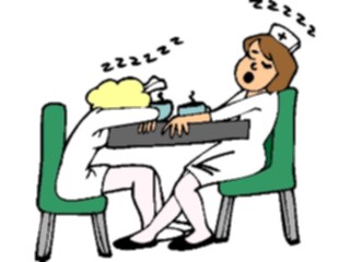 Sticker Custom Preview Image #068335 Health Medical Cartoons Nurses Tired