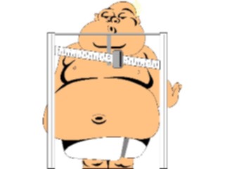 Sticker Custom Preview Image #068346 Health Medical Cartoons Over Weight1