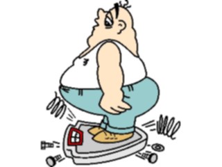 Sticker Custom Preview Image #068347 Health Medical Cartoons Over Weight2