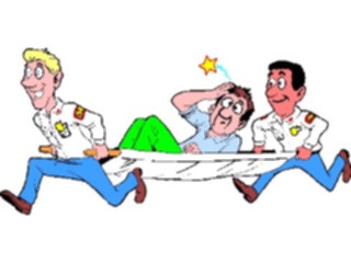 Sticker Custom Preview Image #068352 Health Medical Cartoons Paramedics Rushing