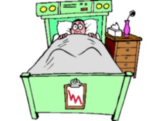 Sticker Custom Preview Image #068356 Health Medical Cartoons Patientin Bed