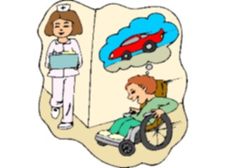 Sticker Custom Preview Image #068389 Health Medical Cartoons Playingon Wheelchair2