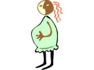 Sticker Custom Preview Image #068415 Health Medical Cartoons Pregnant Woman Offbeat