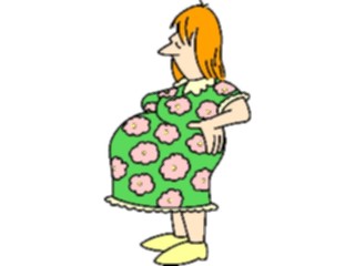 Sticker Custom Preview Image #068418 Health Medical Cartoons Pregnant Woman Standing