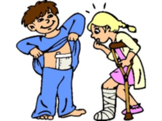 Sticker Custom Preview Image #068436 Health Medical Cartoons Showing Bandage