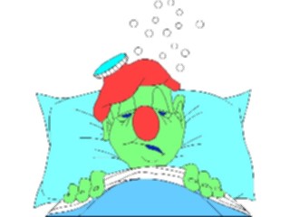 Sticker Custom Preview Image #068444 Health Medical Cartoons Sickin Bed3