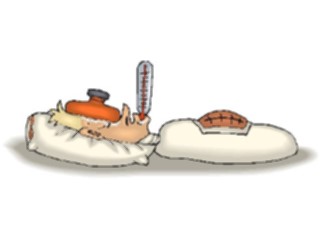 Sticker Custom Preview Image #068447 Health Medical Cartoons Sickin Bed6