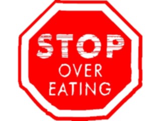 Sticker Custom Preview Image #068472 Health Medical Cartoons Stop Over Eating