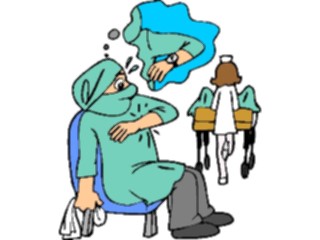 Sticker Custom Preview Image #068486 Health Medical Cartoons Surgeon Lookingfor Watch