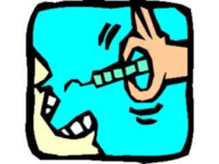 Sticker Custom Preview Image #068517 Health Medical Cartoons Teeth Cleaning