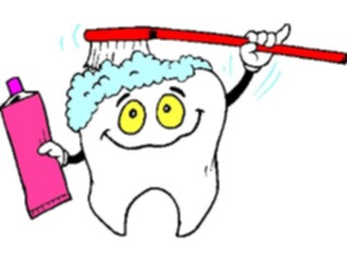 Sticker Custom Preview Image #068534 Health Medical Cartoons Tooth Brushing