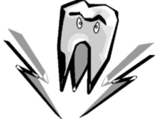 Sticker Custom Preview Image #068535 Health Medical Cartoons Tooth Bursting