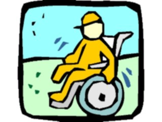 Sticker Custom Preview Image #068569 Health Medical Cartoons Wheelchair3