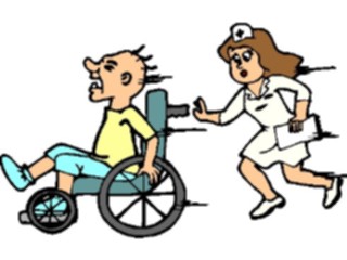 Sticker Custom Preview Image #068570 Health Medical Cartoons Wheelchair Escape