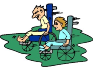 Sticker Custom Preview Image #068571 Health Medical Cartoons Wheelchair Race