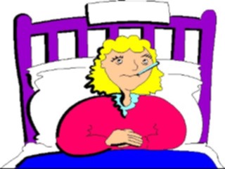 Sticker Custom Preview Image #068573 Health Medical Cartoons Womanin Hospital Bed