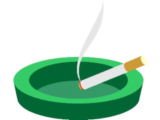 Sticker Custom Preview Image #068899 Health Medical Miscellaneous Cigarettein Ashtray