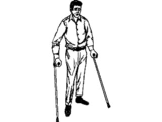 Sticker Custom Preview Image #068927 Health Medical Miscellaneous Manwith Canes