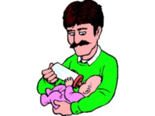 Sticker Custom Preview Image #069016 Health Medical Pregnancy Birth Father Feeding Baby