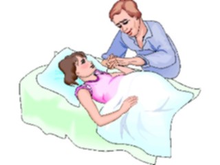 Sticker Custom Preview Image #069062 Health Medical Pregnancy Birth Pregnant Womanin Bed
