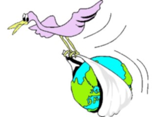 Sticker Custom Preview Image #069068 Health Medical Pregnancy Birth Stork Delivering World