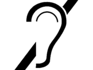 Sticker Custom Preview Image #069261 Health Medical Signs Symbols Hearing Impaired1