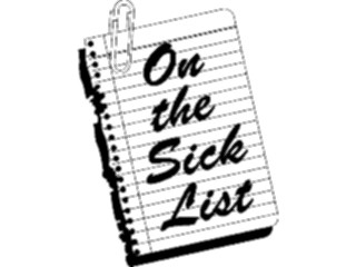 Sticker Custom Preview Image #069493 Health Medical Titles Onthe Sick List