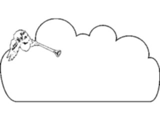 Sticker Custom Preview Image #069913 Holidays Christmas General Angel Cloud Frame