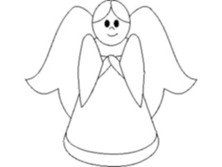 Sticker Custom Preview Image #069916 Holidays Christmas General Angel Girl